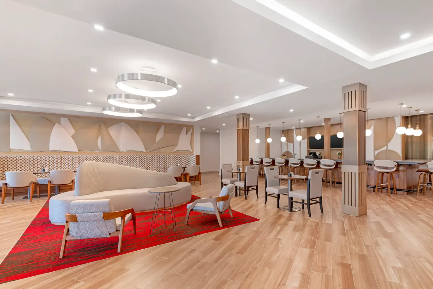 Cambria Hotel Plymouth lobby and lounge